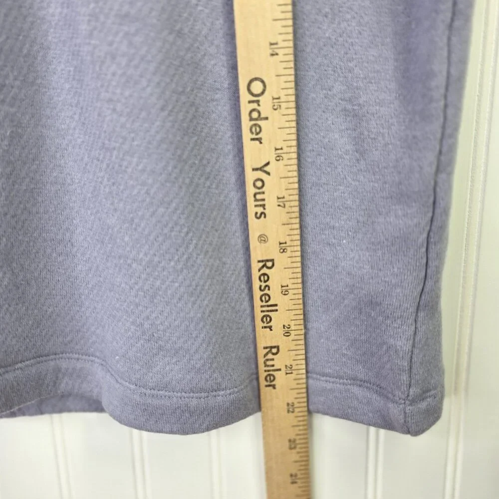 Madewell Top Womens XXS Purple Waffle Sweatshirt Short Sleeve Relaxed Fit Active - Picture 7 of 8